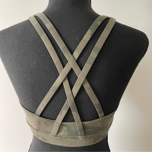 Lululemon Energy Bra Camo Fatigue Green Size 6 - Picture 10 of 14